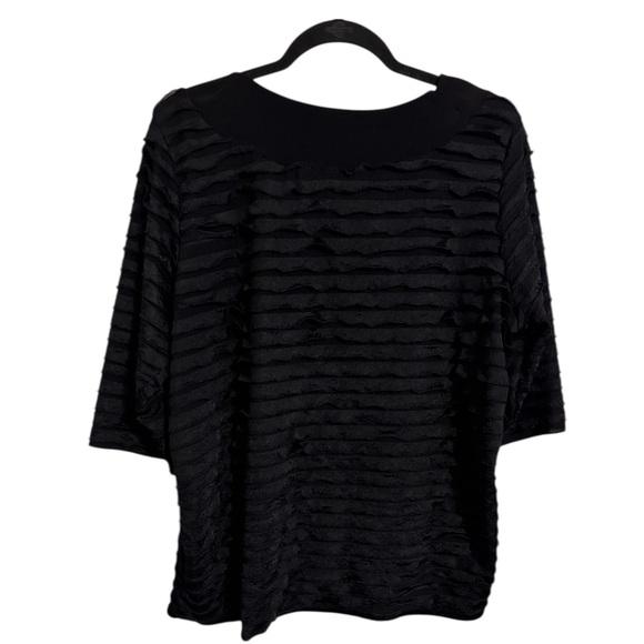 ❤️GORGEOUS St. Tropez Black Embellished Top   PLUS 2X     #O - Picture 6 of 7